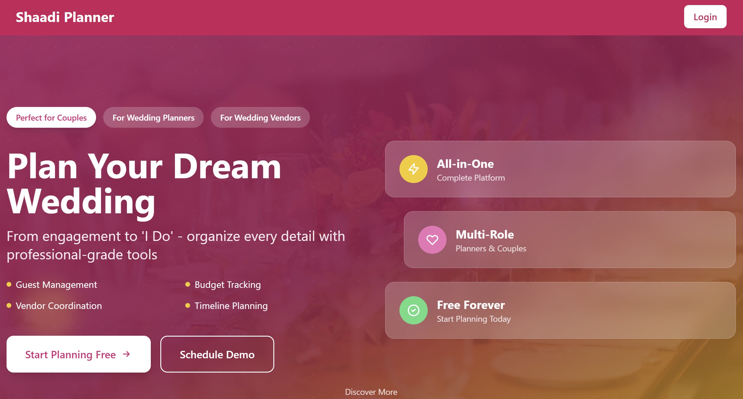 Shaadi Planner